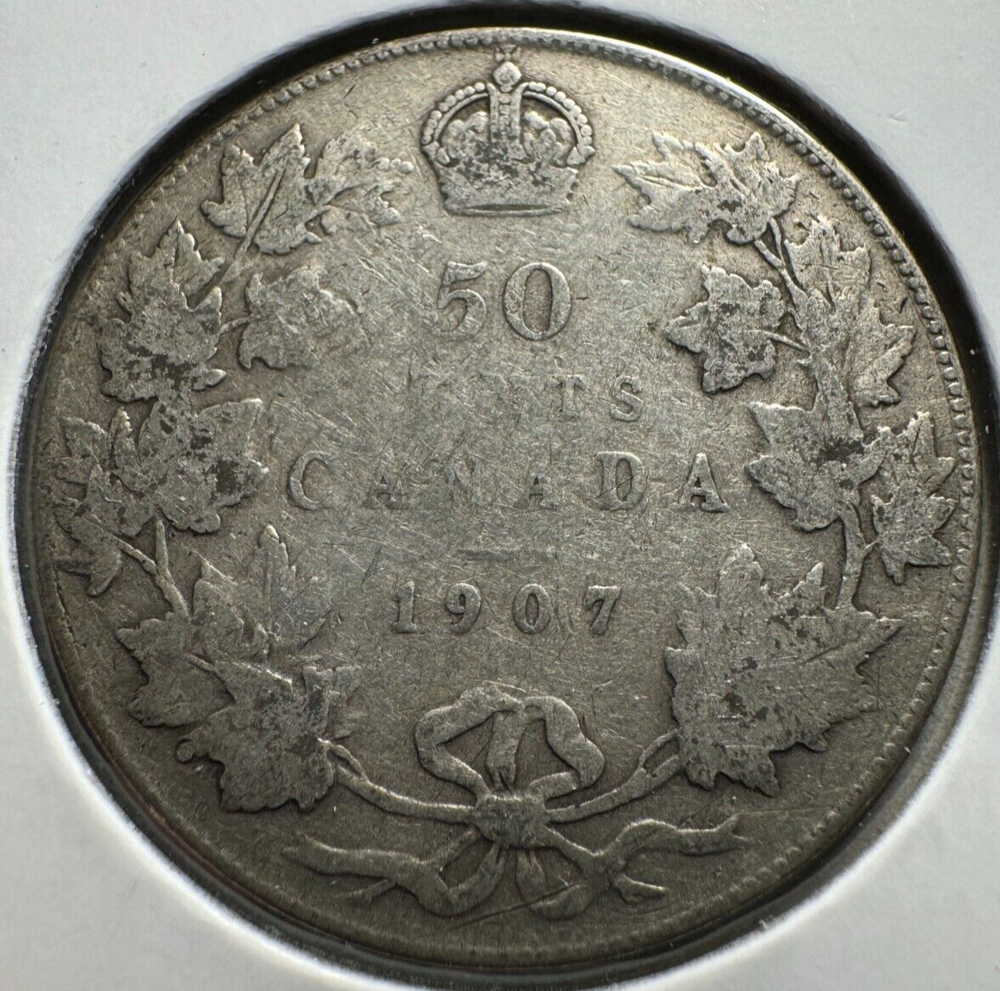 1907 FIFTY CENTS CANADA HALF DOLLAR NICE GRADE!