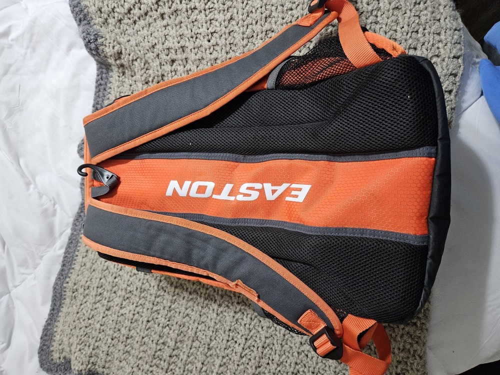 Easton Baseball Bat Bag Backpack Orange Black
