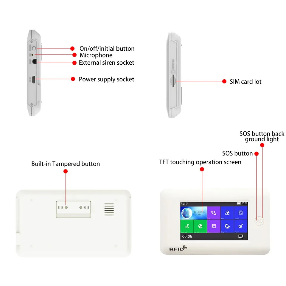 Secure24x7 TA03 Touch Screen Wifi Smart Security System