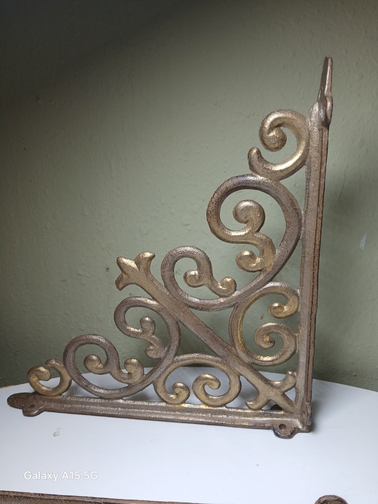 Wall Mount Cast Iron Antique Rustic Shelf Cistern Brackets Shelf Brackets