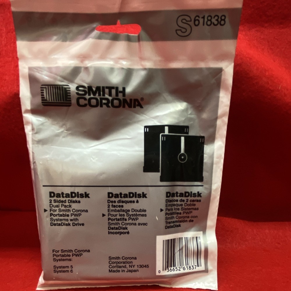 Smith Corona DataDisk Blank Floppy Disk Dual Pack 2 Sided S61838