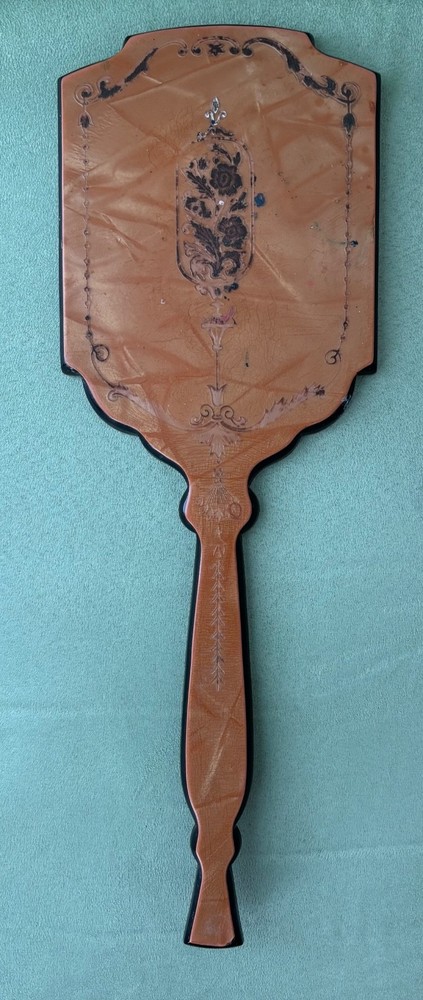 Vintage Celluloid Bakelite handheld mirror