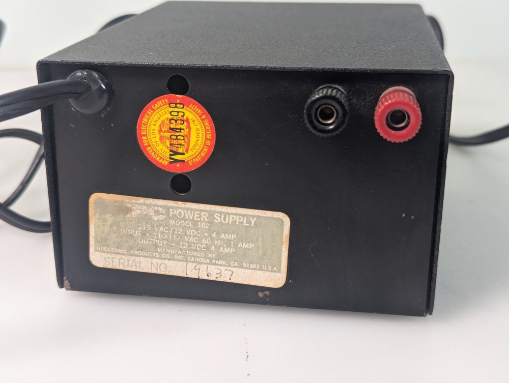 NPC Model 102 Power Supply 115VAC/12 VDC 4 Amp Solid State