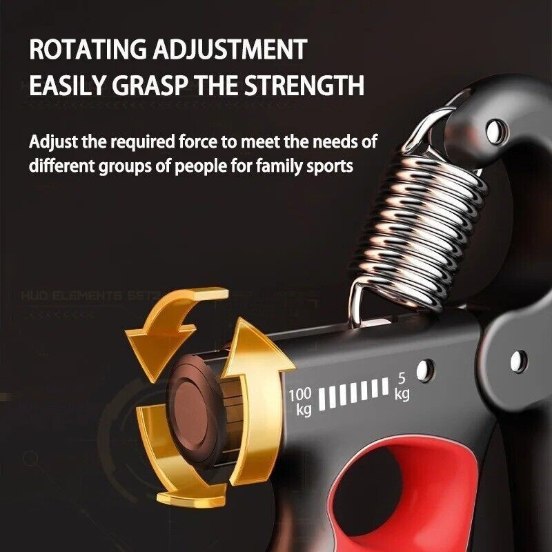 Adjustable Grip Strength Trainer 5-100kg | Hand Exerciser for Men & Women~