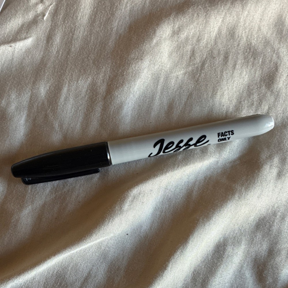 Jesse Facts Only Black Permanent Marker