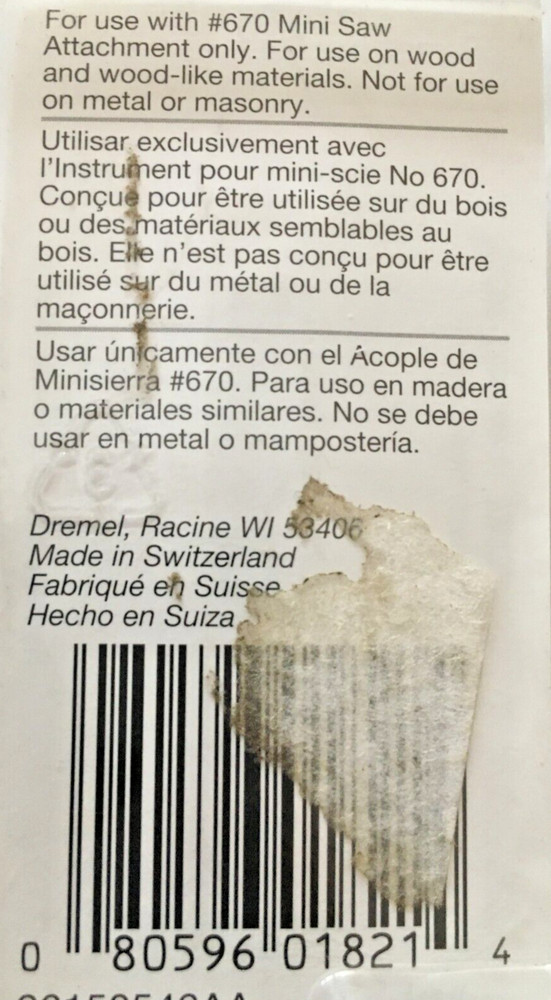 Dremel Rip/Crosscut Blade 546 NOS
