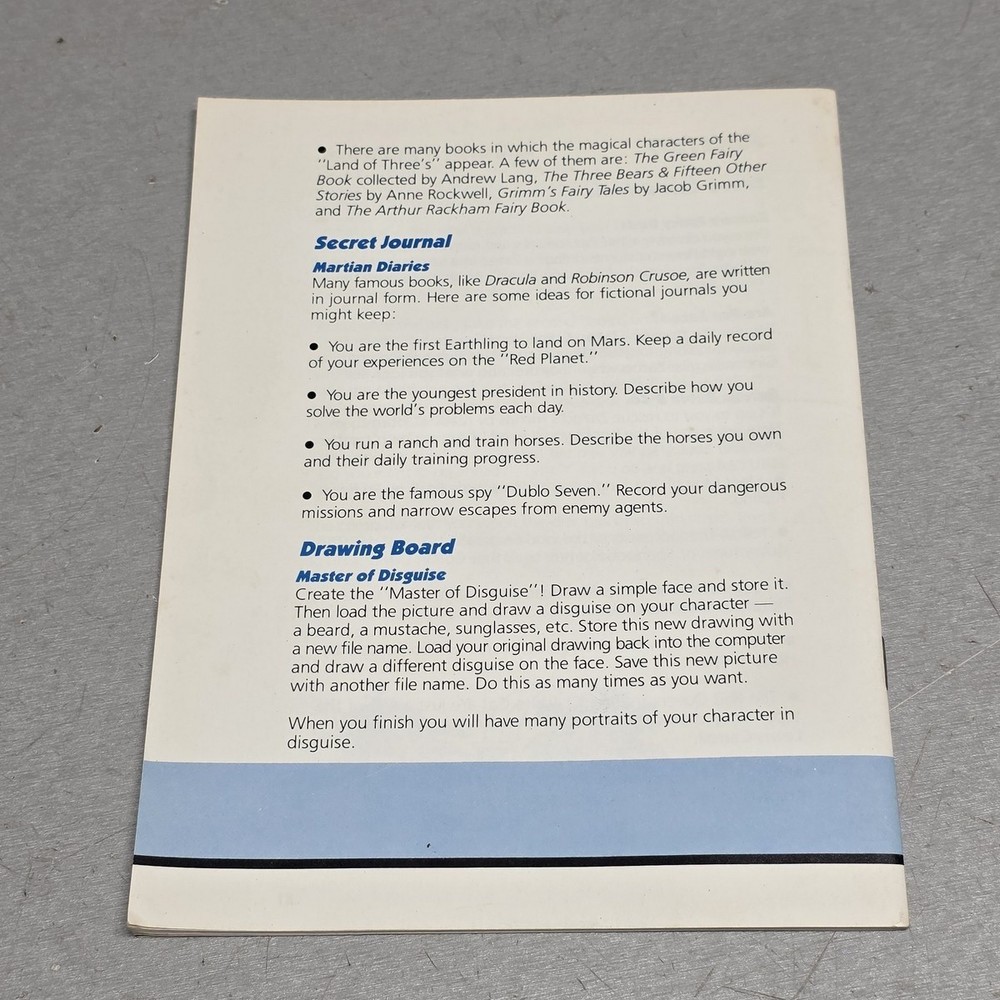 Microzine Scholastic Vintage Educational Software Manual Booklet