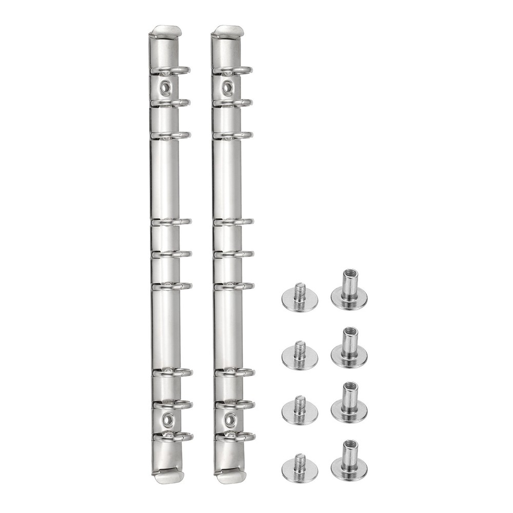 9 Holes Ring Binder, B5 Notebook 20mm Binder Mechanisms, Silver, 3 Set