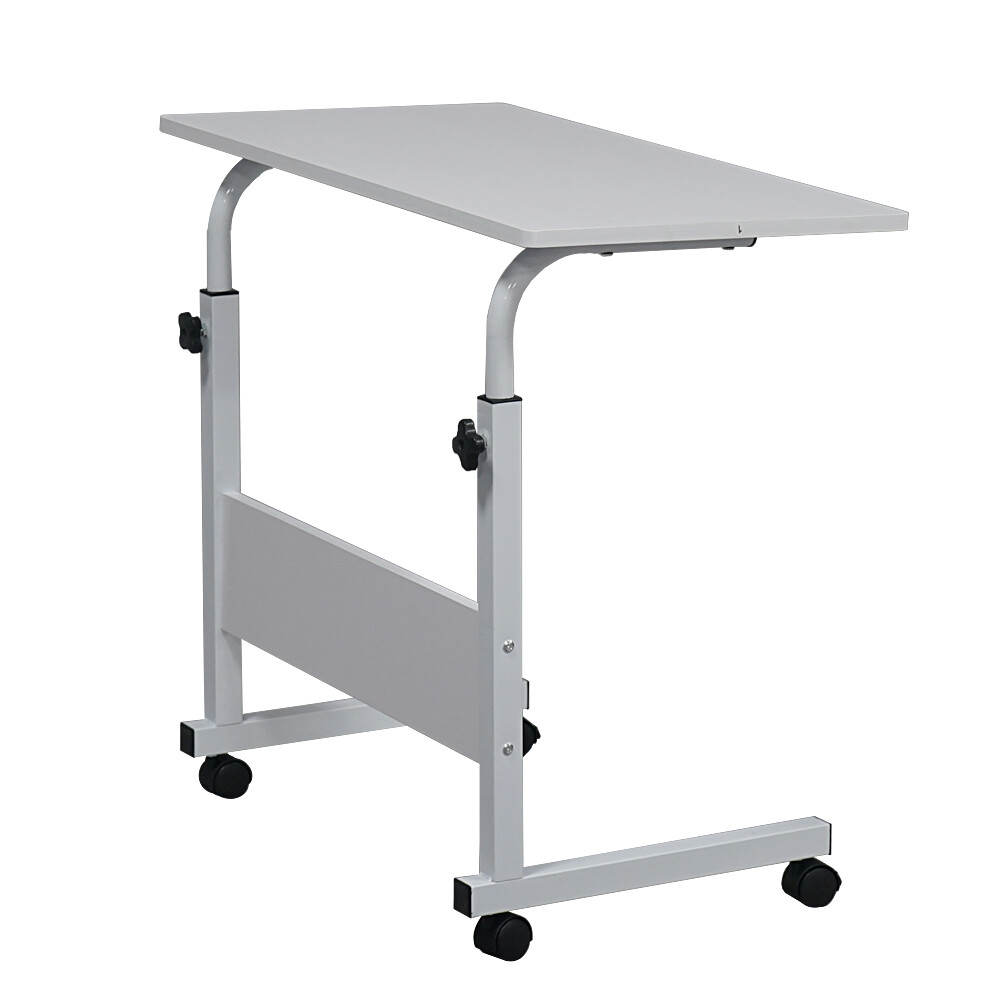 Removable Chipboard & Steel Side Table with Baffle White