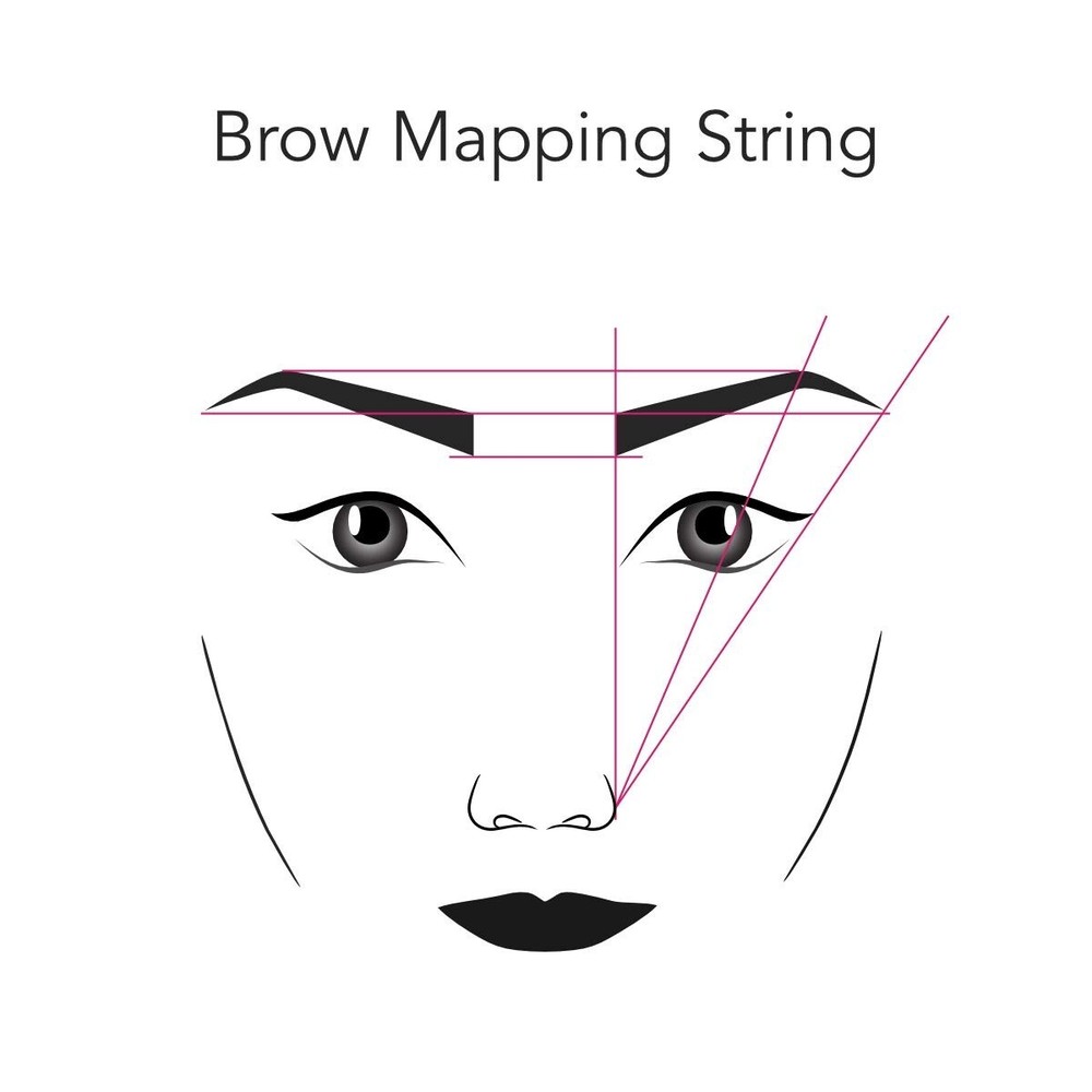 CHUSE Eyebrow Microblading Brows Mapping String Pre-inked Thread Brow Marker 20m