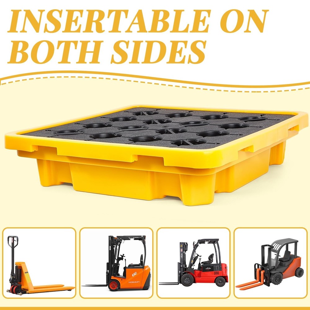 Thyle Spill Containment Platform Yellow and Black Modular Spill Containment P...