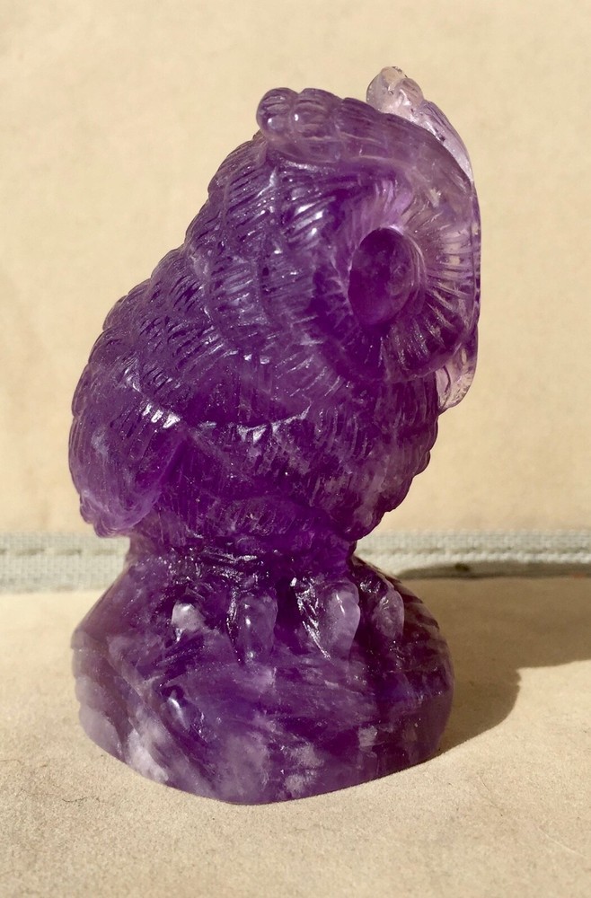 Amethyst Owl 3 1/4"