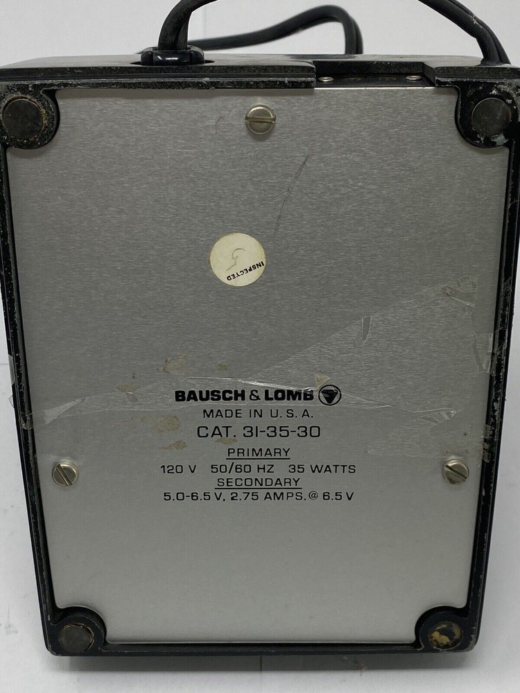 Bausch+Lomb (31-35-30) Vintage Microscope Illuminator, Transformer Light Source