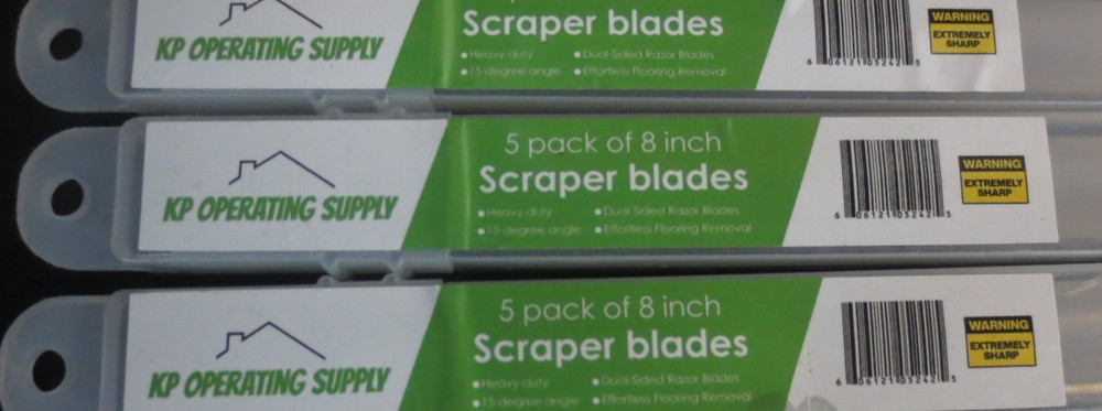KP 8" Replacement Floor Scraper Blades 5 -Pack - Choose quantity