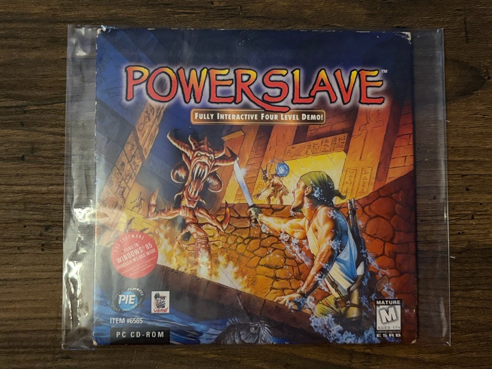 Powerslave PC CDROM-Fully Interactive 4 Level DEMO Egypt Tombs Lobotomy COMPLETE