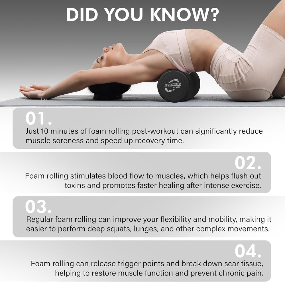 Invincible Fitn 17'' EPP Fo Roller for Deep Tissue Massa – Enhance