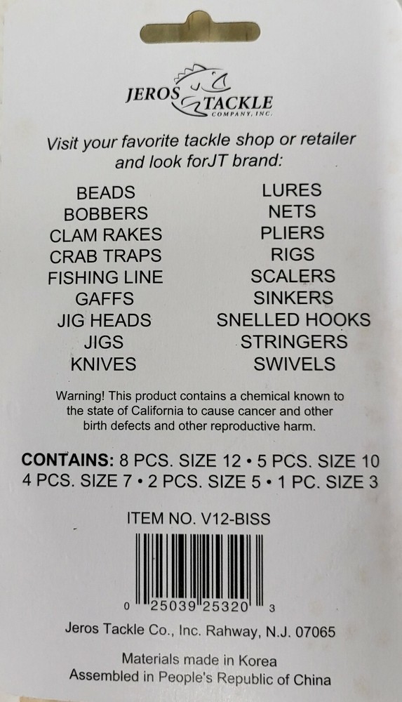 Jeros Tackle 20 Assorted Black Snap Swivels