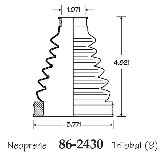 Inner & Outer CV Axle Boot for Land Rover LR3 Front 2005-2009