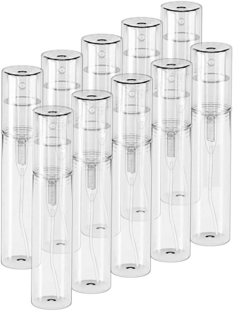 3ml 0.1oz Empty Perfume Clear Plastic Bottles Mini Atomizer Spray Refillable