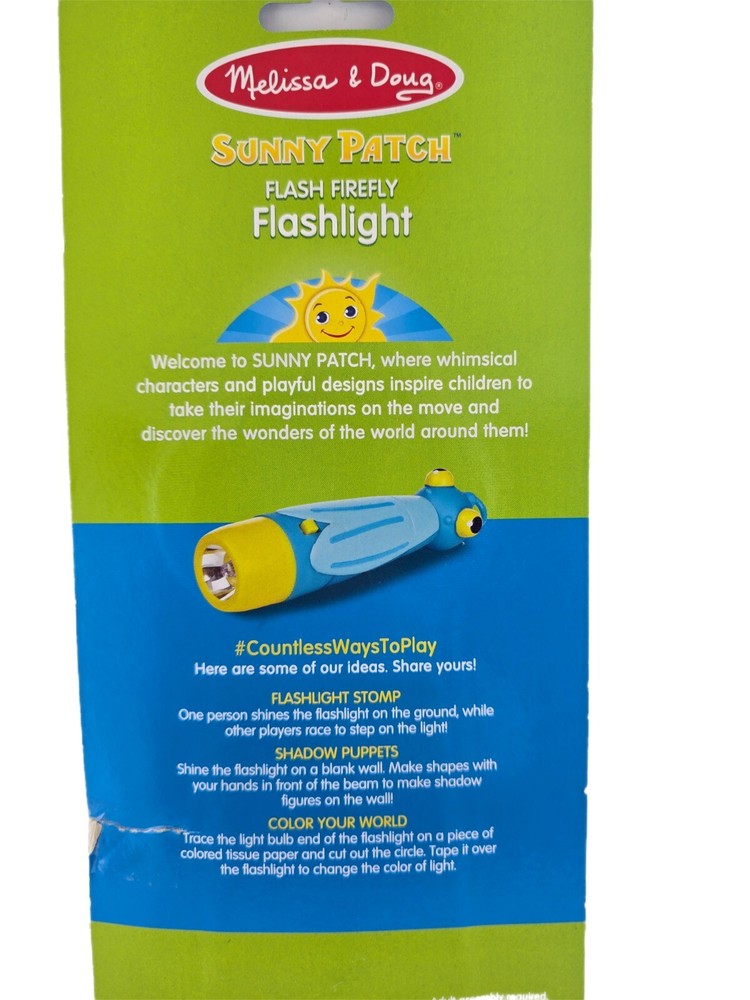 Melissa & Doug Sunny Patch Flash Firefly Bug Flashlight Ages 3 Plus New Sealed