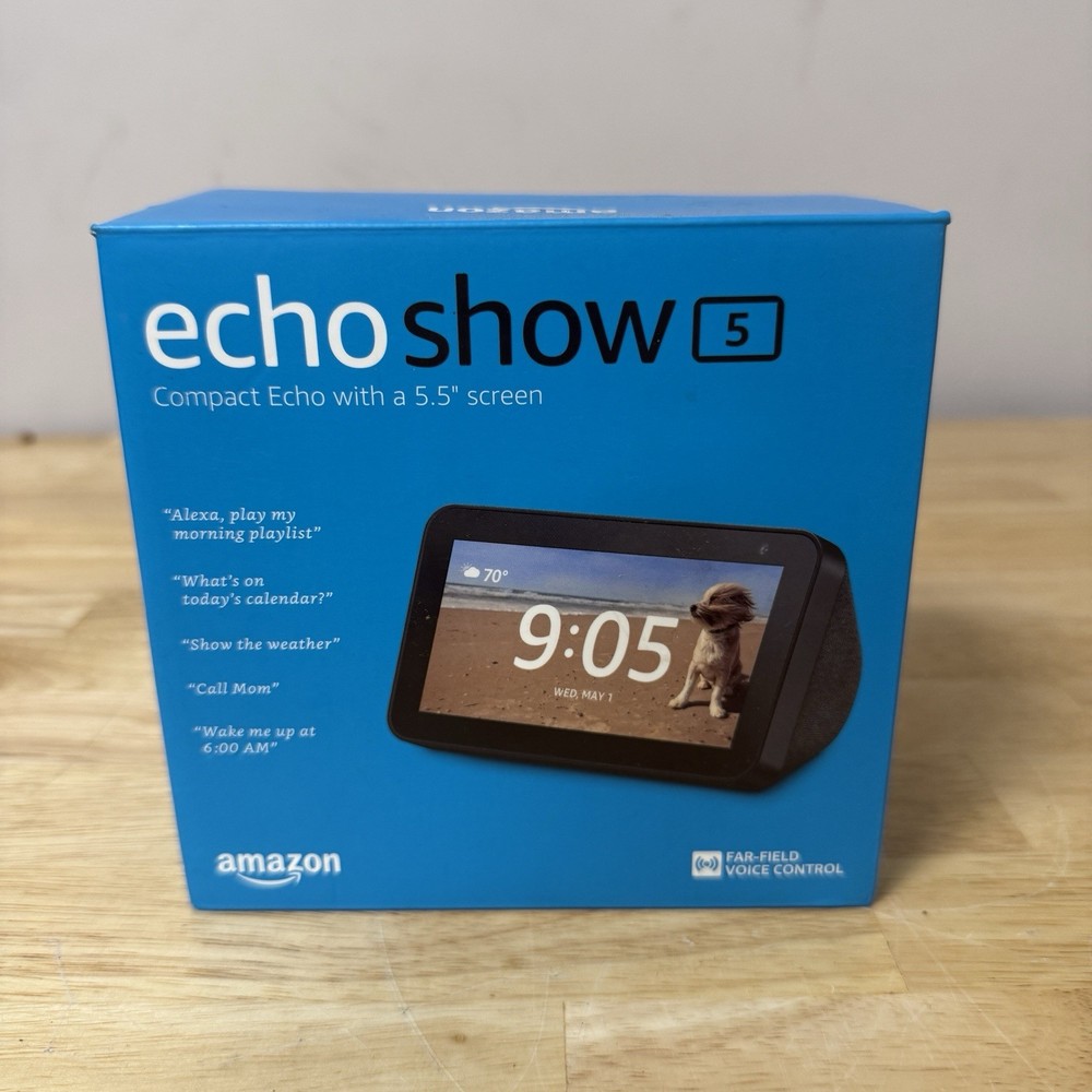 Amazon Echo Show 5 (1st Gen) Alexa Smart Display – 5.5” Screen – Black