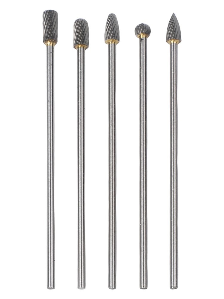 5pcs Solid Carbide Rotary Tools for Precision Work in Metal and Wood Projects