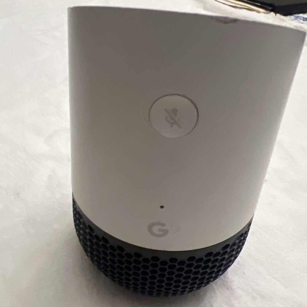 Google Home Speaker Model A4R Home voice control white slate
