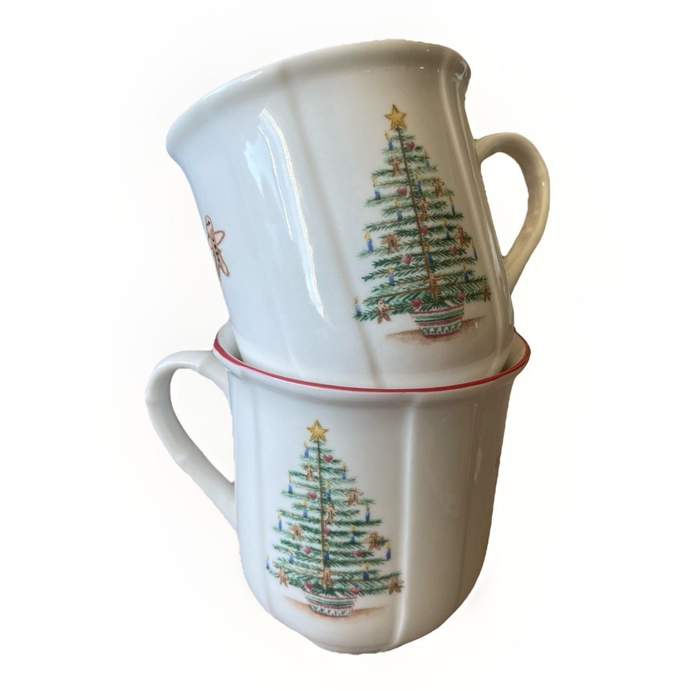 Farberware Gingerbread Christmas Tree Mug Set of 2