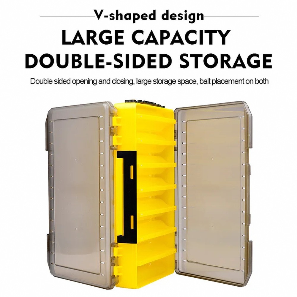 Versatile 10-Cell Double-Sided Fishing Tackle Box