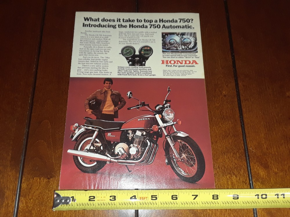 1976 HONDA CB 750A ORIGINAL AD