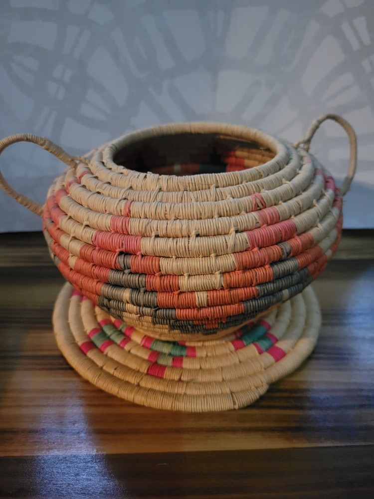 Vintage Handmand Coil Basket