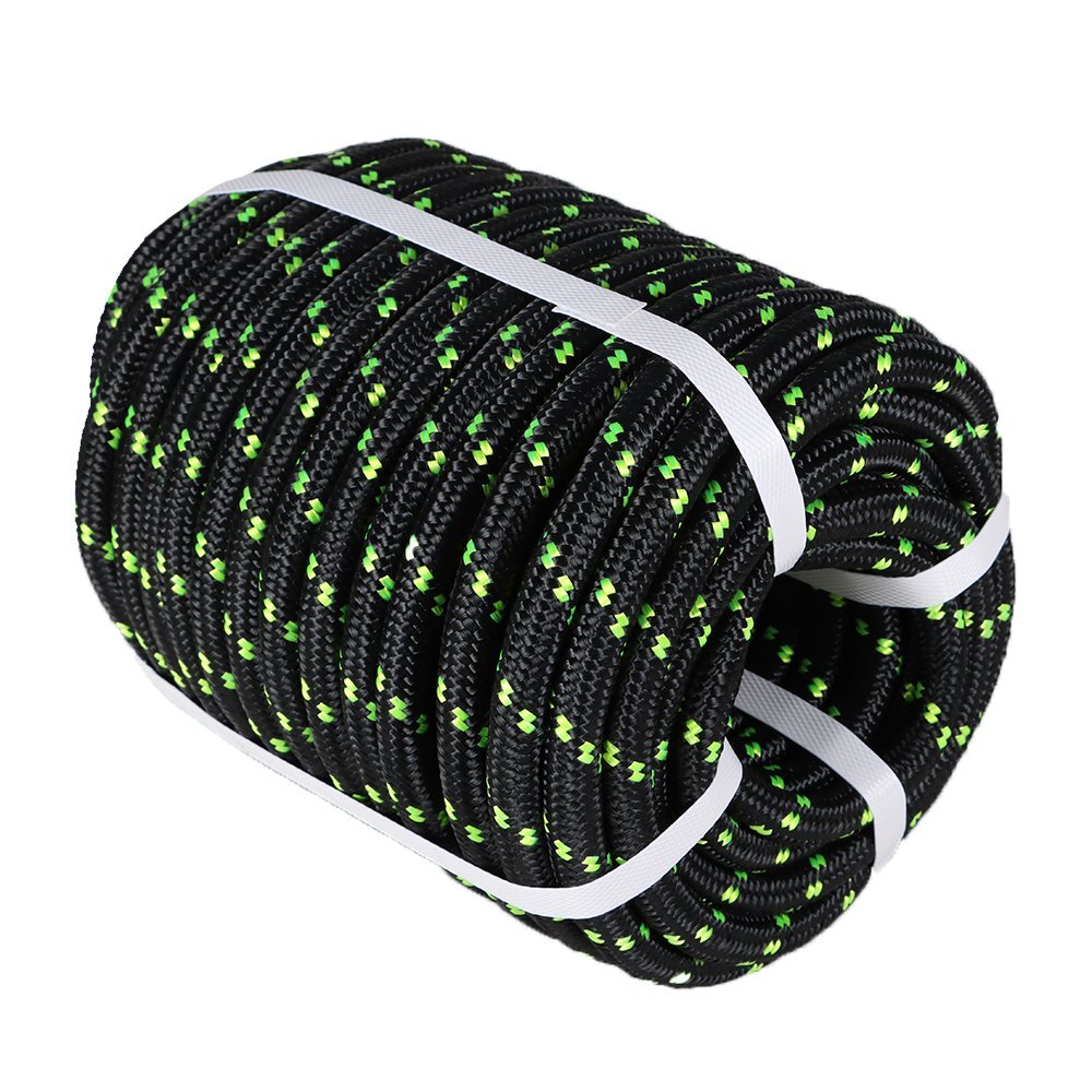 100' Double Braid Polyester Rope Rigging Rope 1/2" 6180lbs Breaking Strength New