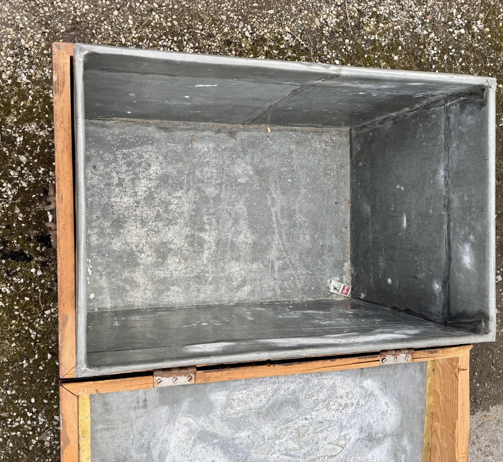 Victorian Pine Kist Or Storage Box Trunk Steel Bounded