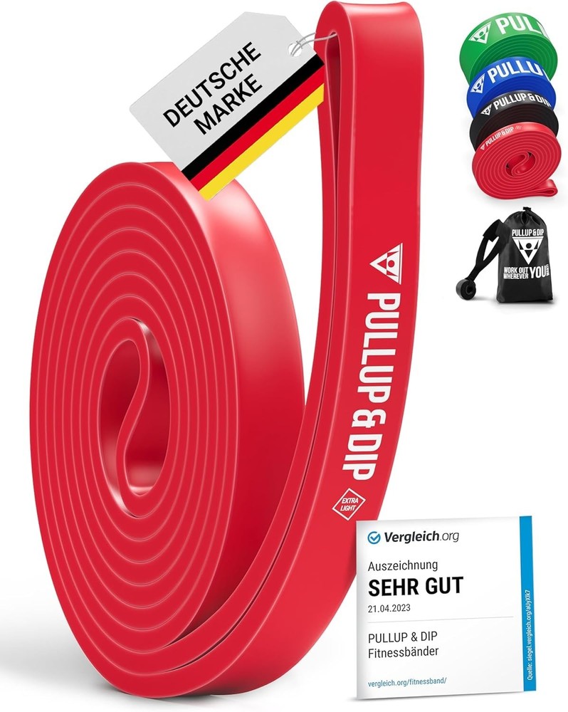 Durable Pull-Up Resistance Bands - Extra Light & Anti-Snap with Carrying Bag