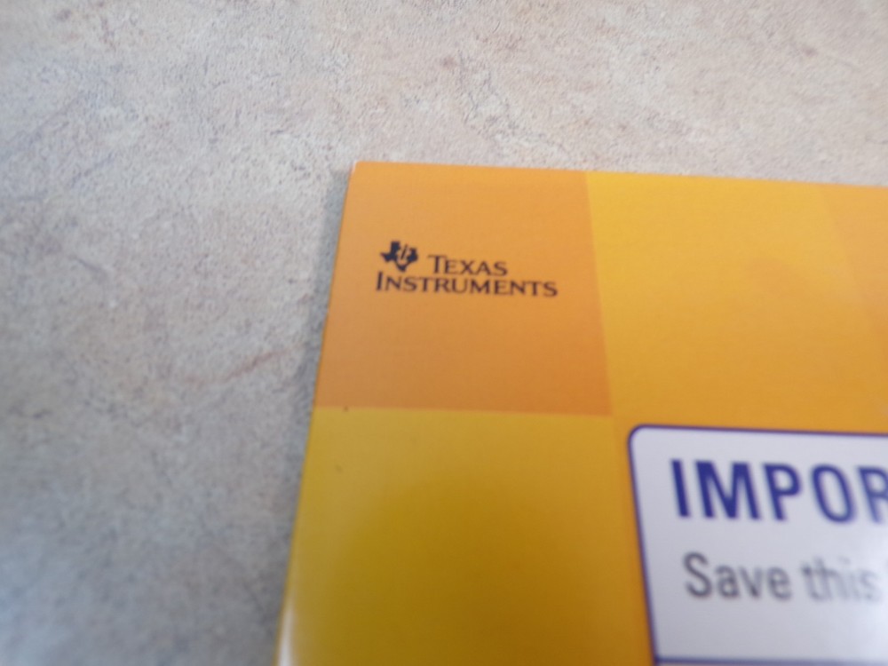 TEXAS INSTRUMENTS TI Graphing Product V. 1.2 PC Software CD-ROM