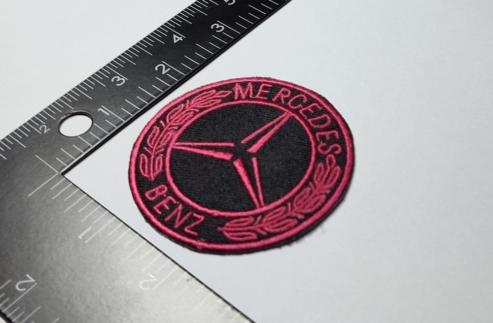 MERCEDES BENZ PATCH HOOK LOOP PATCH BADGE EMBLEM BLACK RED HIGH QUALITY NEW.