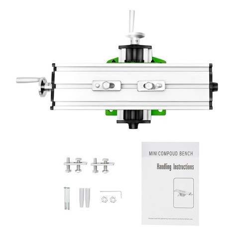 Cross Slide Drill Press Bench Axis Mill Machine Work Table Compound Vise Vice