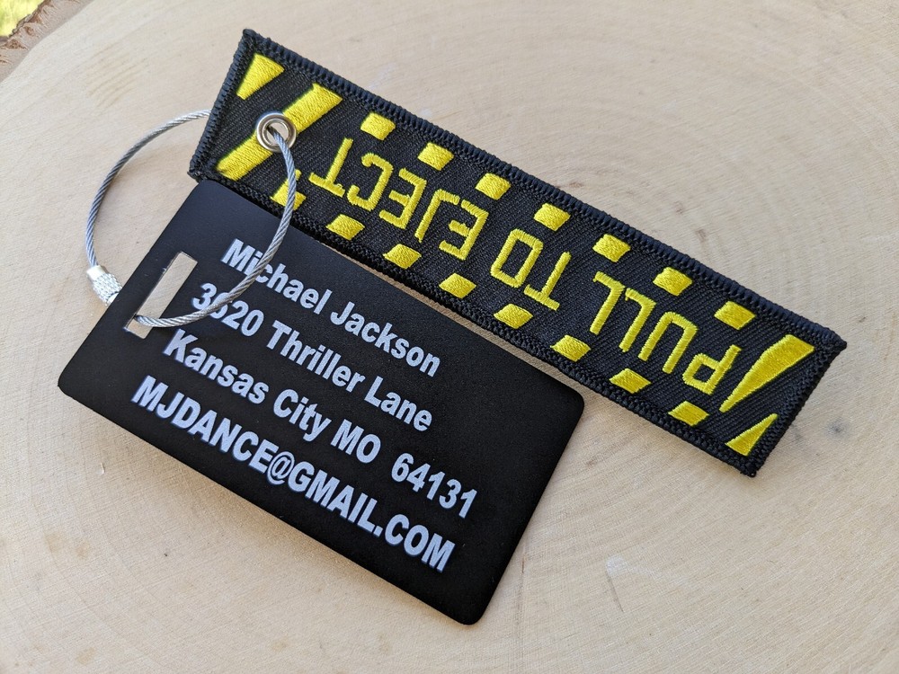 LUGGAGE TAGS ID TAGS Personalized DIAMOND ENGRAVED LUGGAGE TAG STRAP Backpack