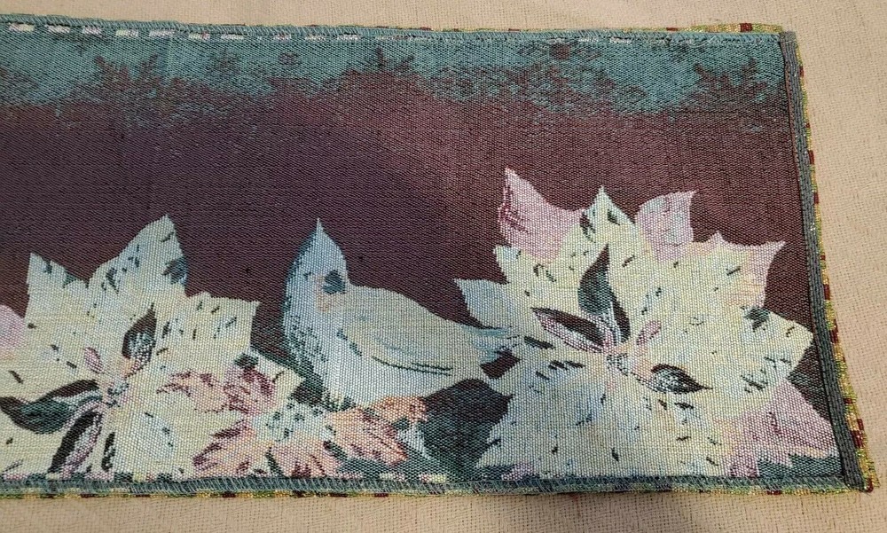 Fall Harvest Table Runner 60" L 12" W, White