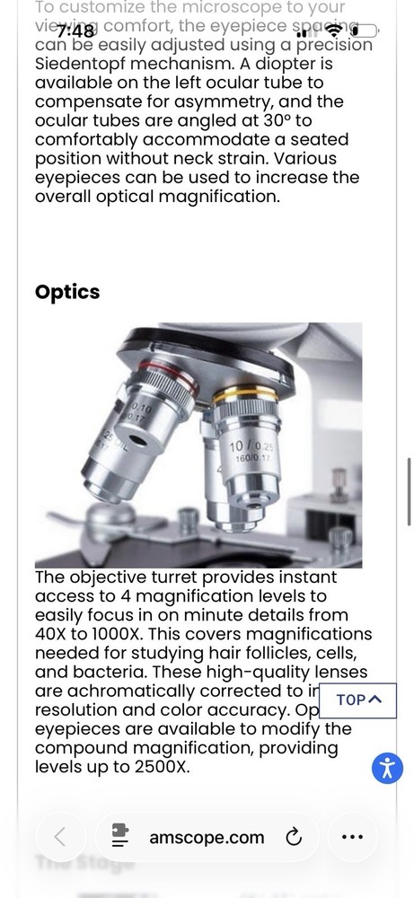 AmScope B120 Binocular Compound Microscope 40X–1000X