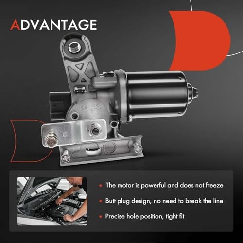 Front Windshield Wiper Motor Front Compatible with Dodge Ram 1500 2003-2009