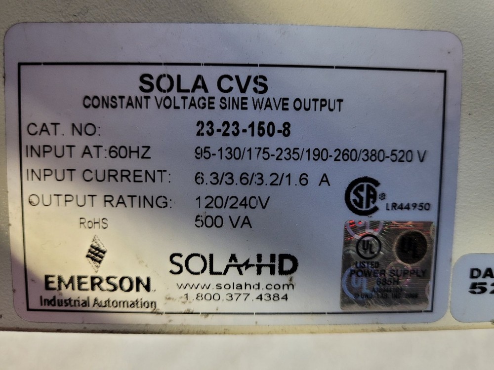 SolaHD 23-23-150-8 Constant Voltage Transformer USED