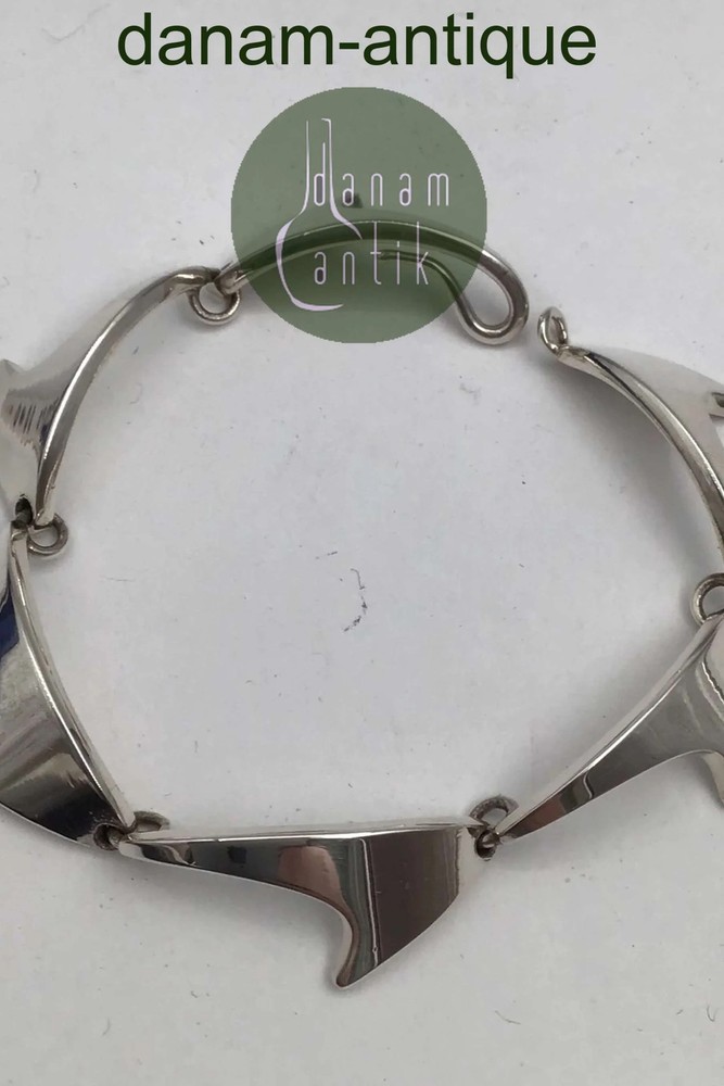 Bent Knudsen Sterling Silver Shark Fin Bracelet