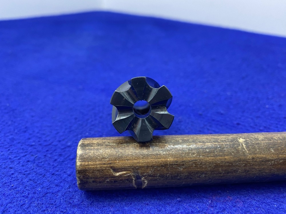 Unreamed Remington Spiral Blue Muzzle Break 1/2x28 Thread .875OD ID.25