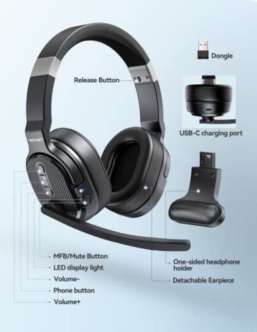 Bluetooth Trucker Headset, Single and Dual Ear Wireless Luxury Configuration