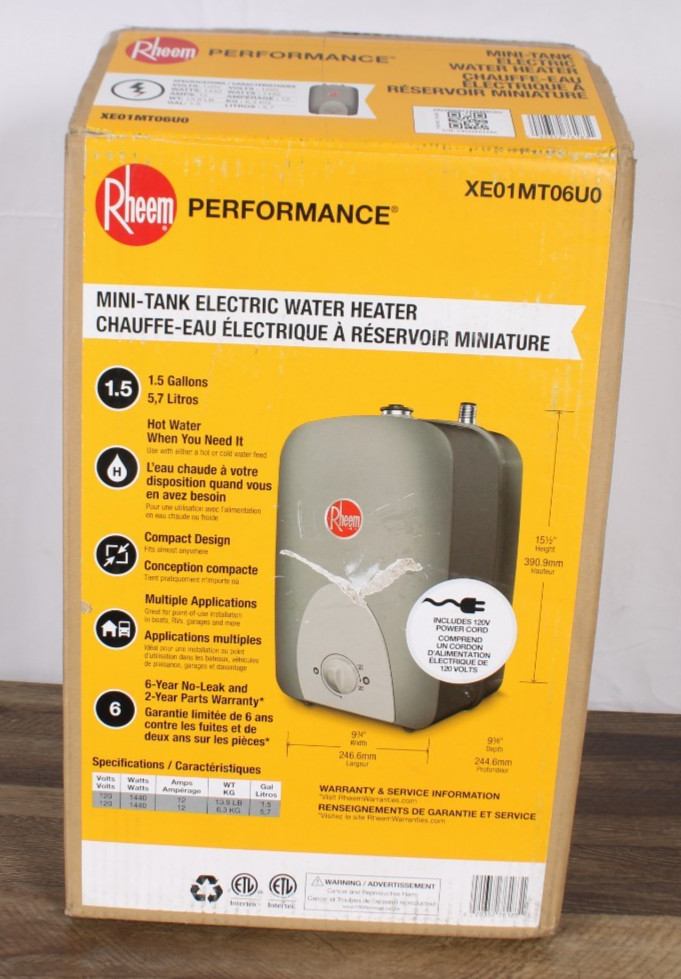Rheem Performance 1.5 Gal. 120-Volt Plug-in MiniTank POU Electric Water Heater