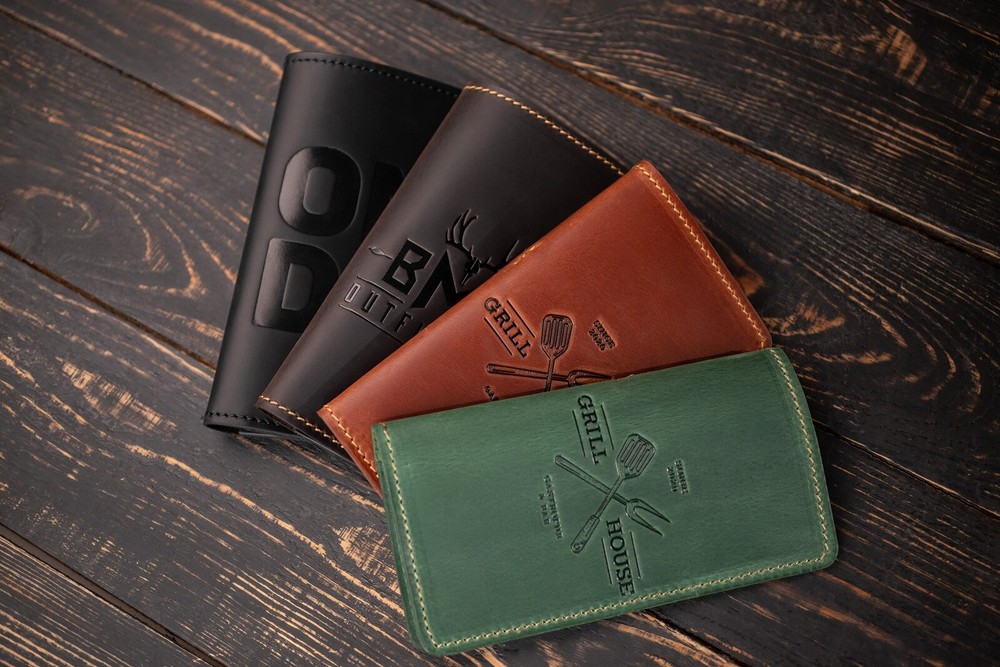 Leather check presenter Restaurant bill holder Guest presenter Check holder