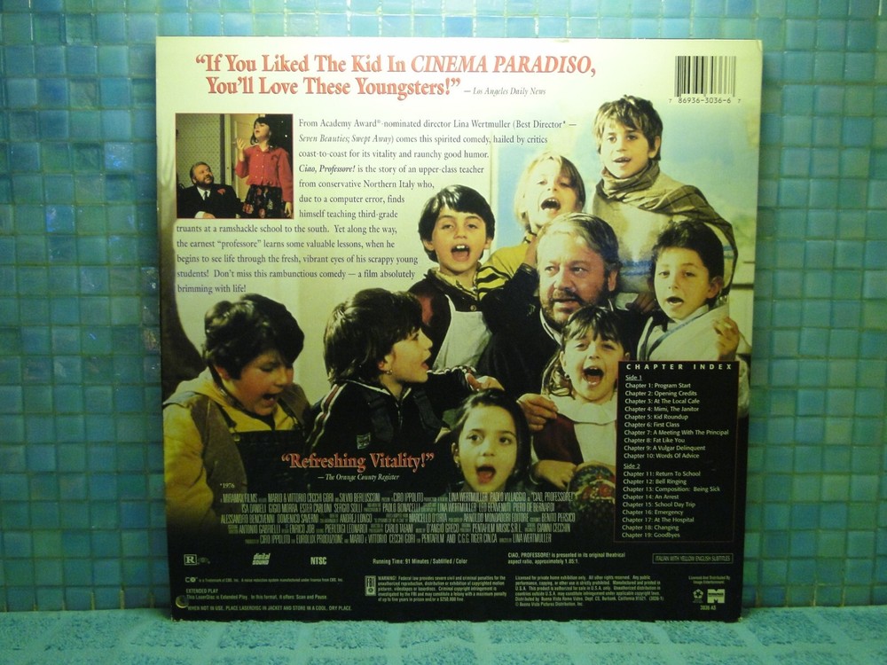 Ciao Professore! Laserdisc -EXTRA LDs SHIP FREE