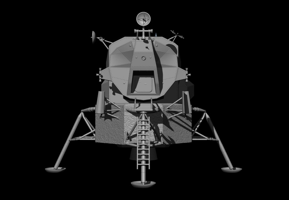 Lunar Module Apollo 11 - STL-OBJ FILES - FOR 3D printers