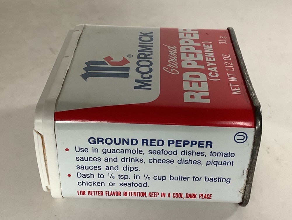 Vintage McCormick Red Pepper Spice Tin